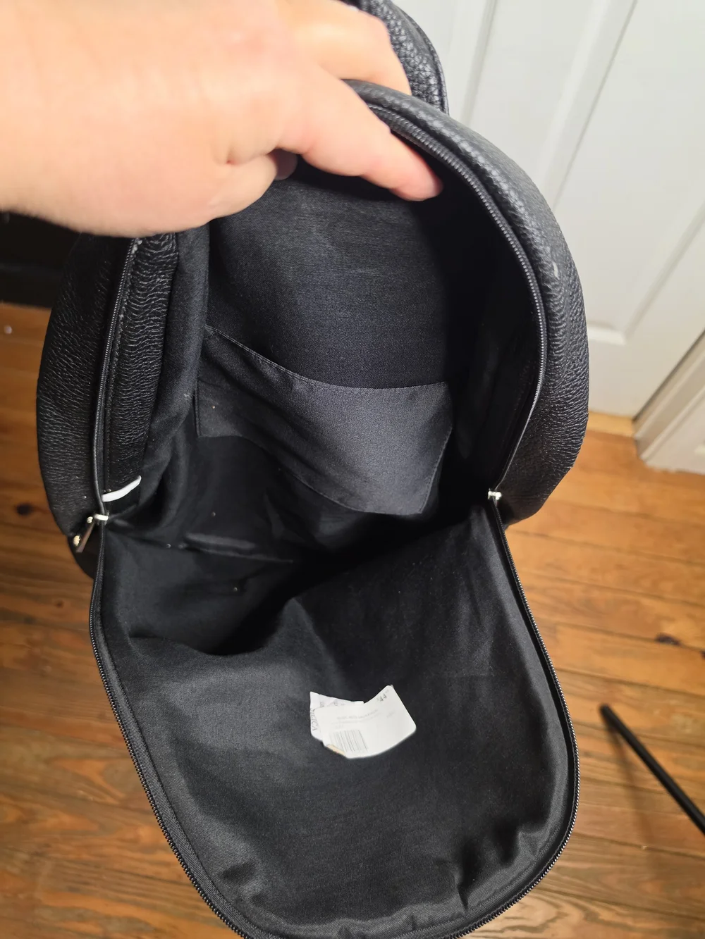 Black Musical Note Backpack with White Piano Detail